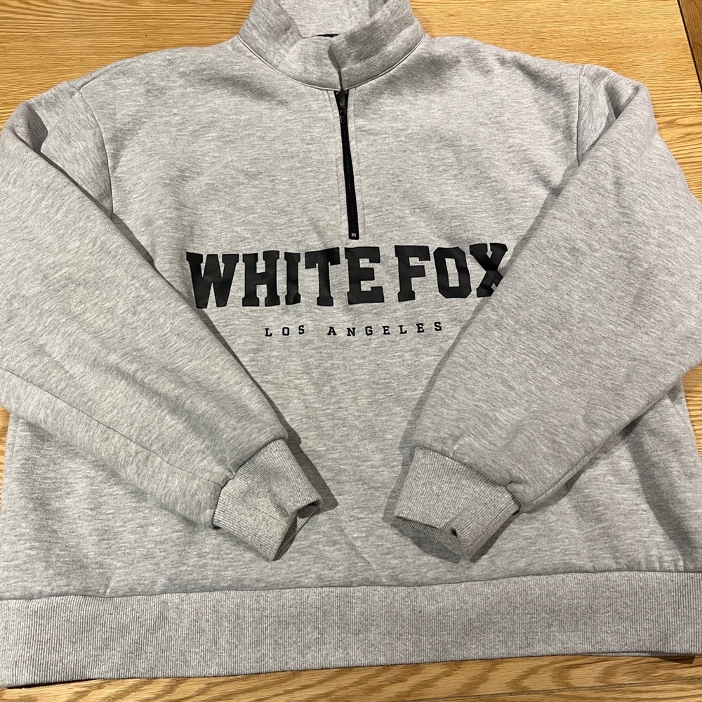 White Fox Boutique Gray Crew Neck Sweater